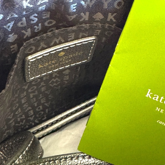 NWT New Kate Spade Mini Reiley Laurel Way Glitter Bag Satchel Crossbody Gunmetal - Picture 9 of 12